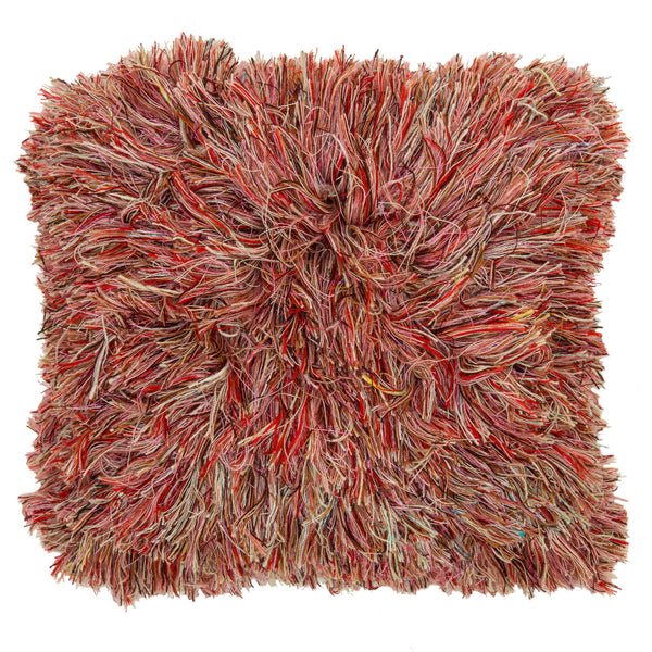Multi-yarn Pile High Club Cushion - Berry